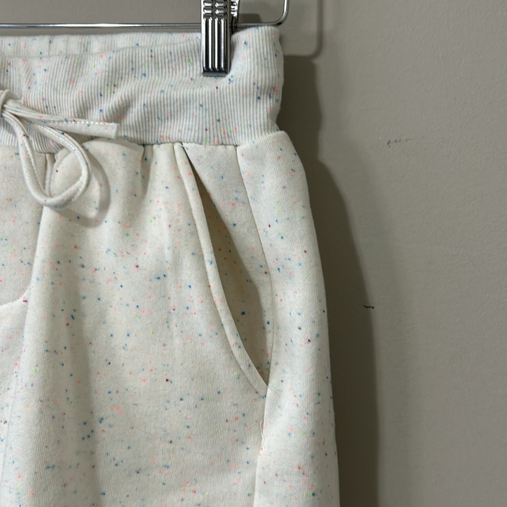 Beach Riot Short cream rainbow confetti speckle sweat short Revolve Sz M - Picture 5 of 9